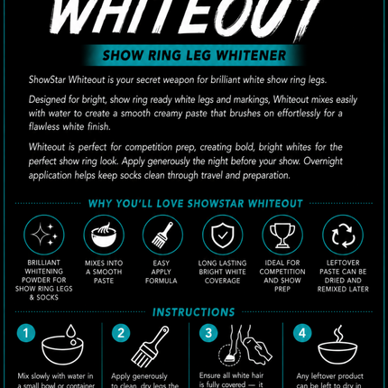 ShowStar Whiteout - Showring Leg Whitener 250g