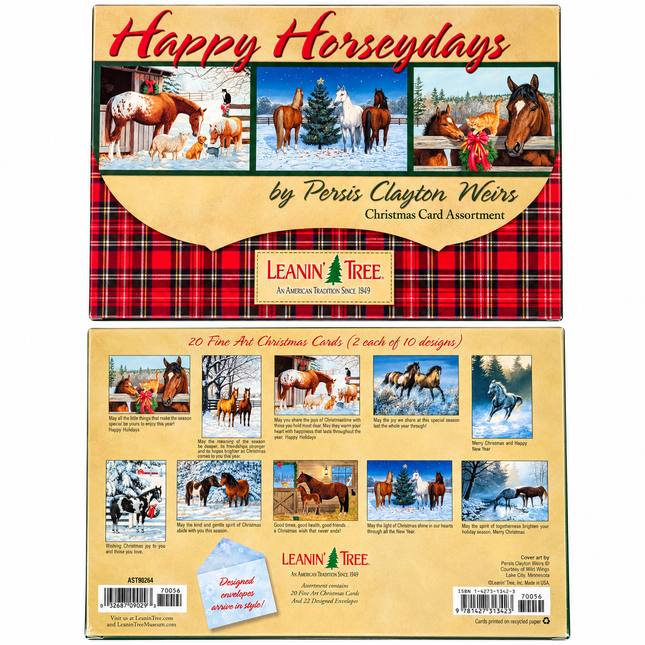 Christmas Card Pack - 20 Cards - Happy Horseydays Assorted Pack