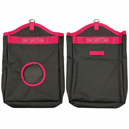 ShowStar Mini Logo Haybag - Black with Pink Trim