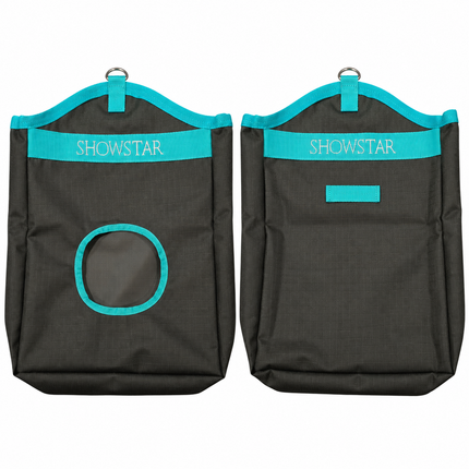 ShowStar Mini Logo Haybag - Black with Teal Trim