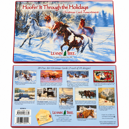 Christmas Card Pack Hoofin' It Through The Holiday 20 Assorted Pack