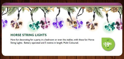 Horse String Lights 5 m Battery Operated Multi Colour
